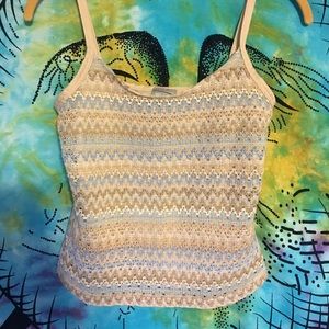 vintage rave crochet tank